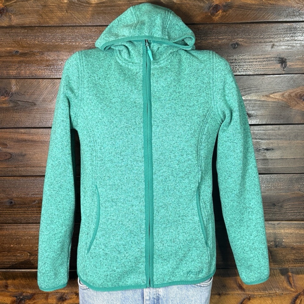 Marmot Norhiem Sweater Knit Fleece Jacket Women's Med Gorpcore Heather Green - Picture 7 of 16